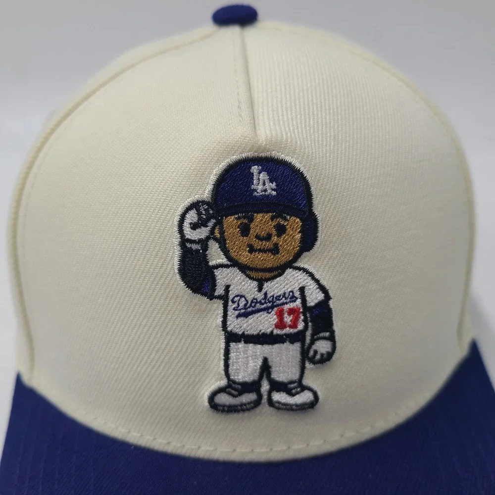Child Los Angeles Dodgers Hat Snapback 9Forty New Era Cream Blue Shohei Ohtani